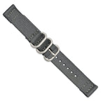 Two-Piece Ballistic Nylon Watch Band in Grey, 24mm