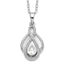 Sentimental Expressions Sterling Silver Rhodium-plated CZ Tear Of Strength Ash Holder 18 Inch Necklace