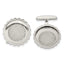 Polished & Textured Round Cufflinks in Stainless Steel