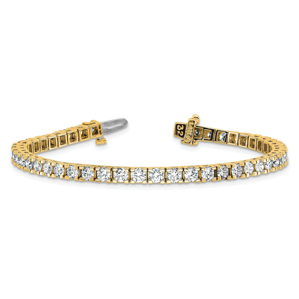 14k 5 7/8 carat Lab Grown Diamond VS/SI+ G+ Round Tennis Bracelet