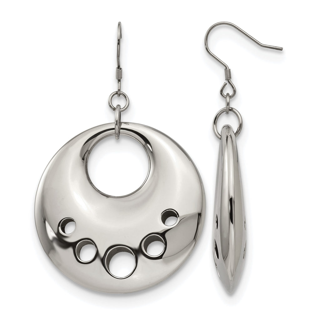 Stainless Steel Polished Drop Dangle Earrings for Women