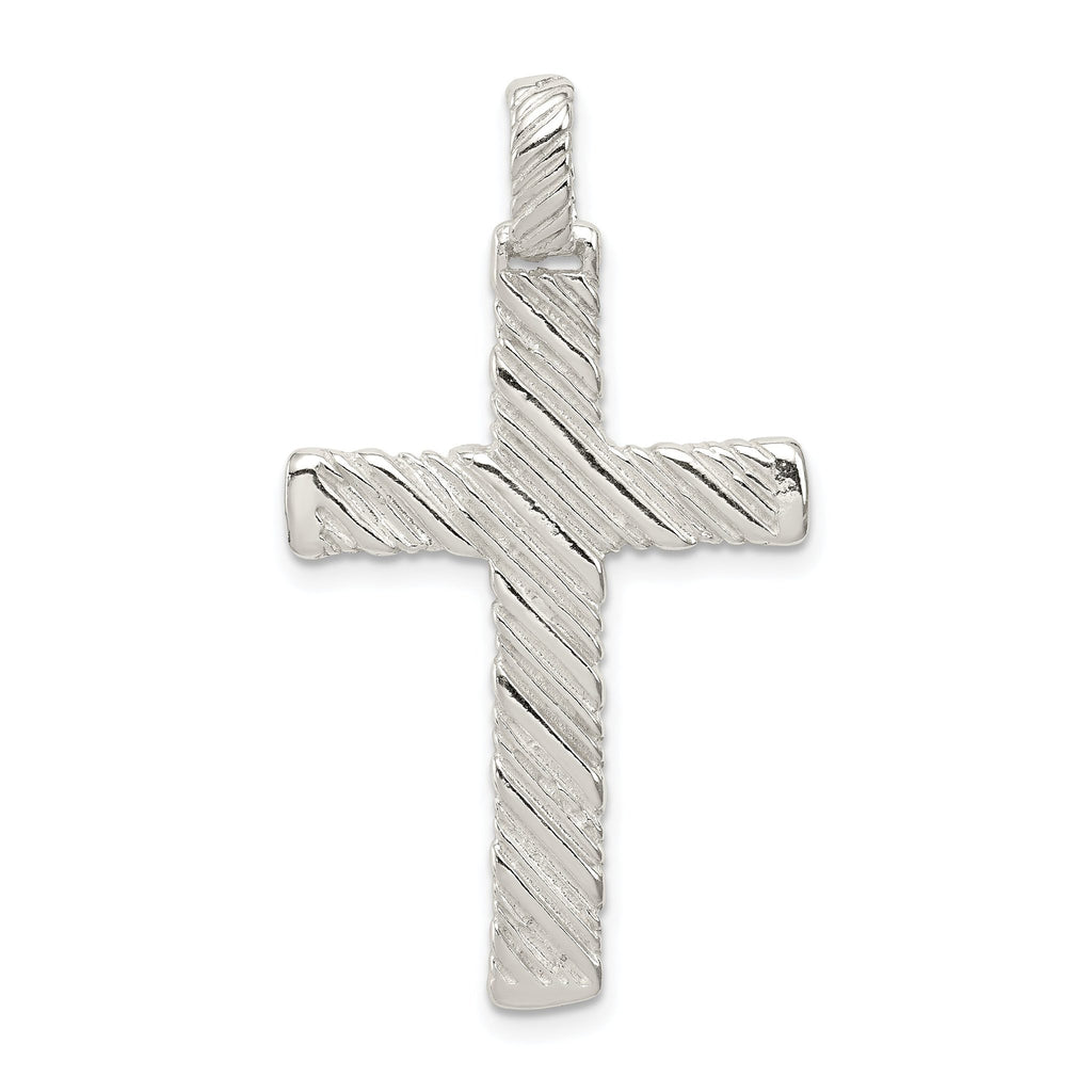 Sterling Silver 925 Latin Cross Charm Polished Finish with Anti-Tarnish Protection