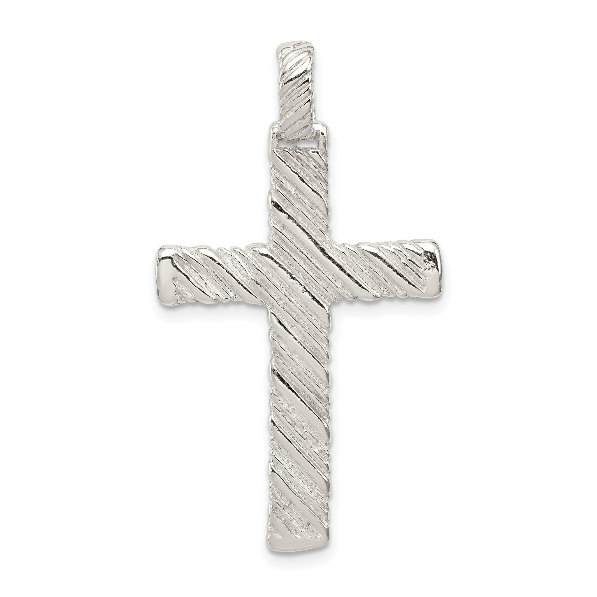 Sterling Silver 925 Latin Cross Charm Polished Finish with Anti-Tarnish Protection