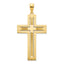 14k Fancy Sandblasted Cross Pendant