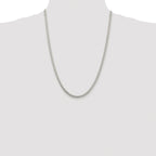 Sterling Silver Rhodium-plated 4mm Round Spiga Chain