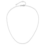 0.8mm 10K White Gold Round Cable Chain