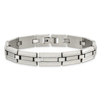 Stainless Steel Brushed and Polished Link Bracelet for Men