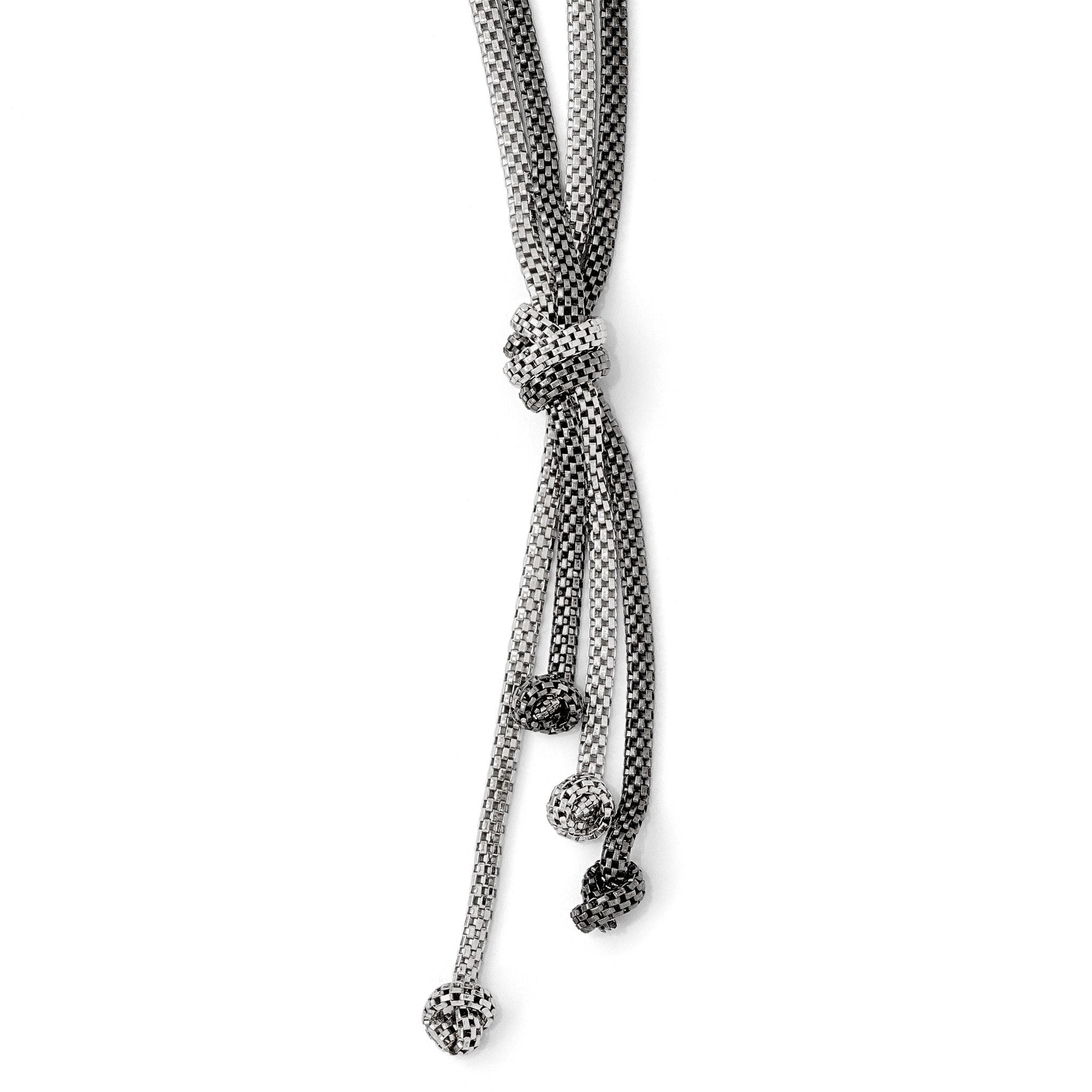 Sophia Jewelers Sterling Silver Ruthenium-Plated Necklace with 2in Extension Main image