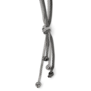 Black Ruthenium-Plated Chain Necklace in Sterling Silver, 6mm, 16 Inch - Sophia Jewelers