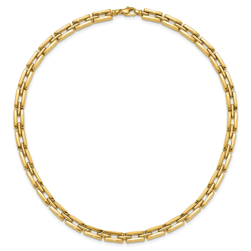 14K Polished 6.5mm Fancy Link Necklace