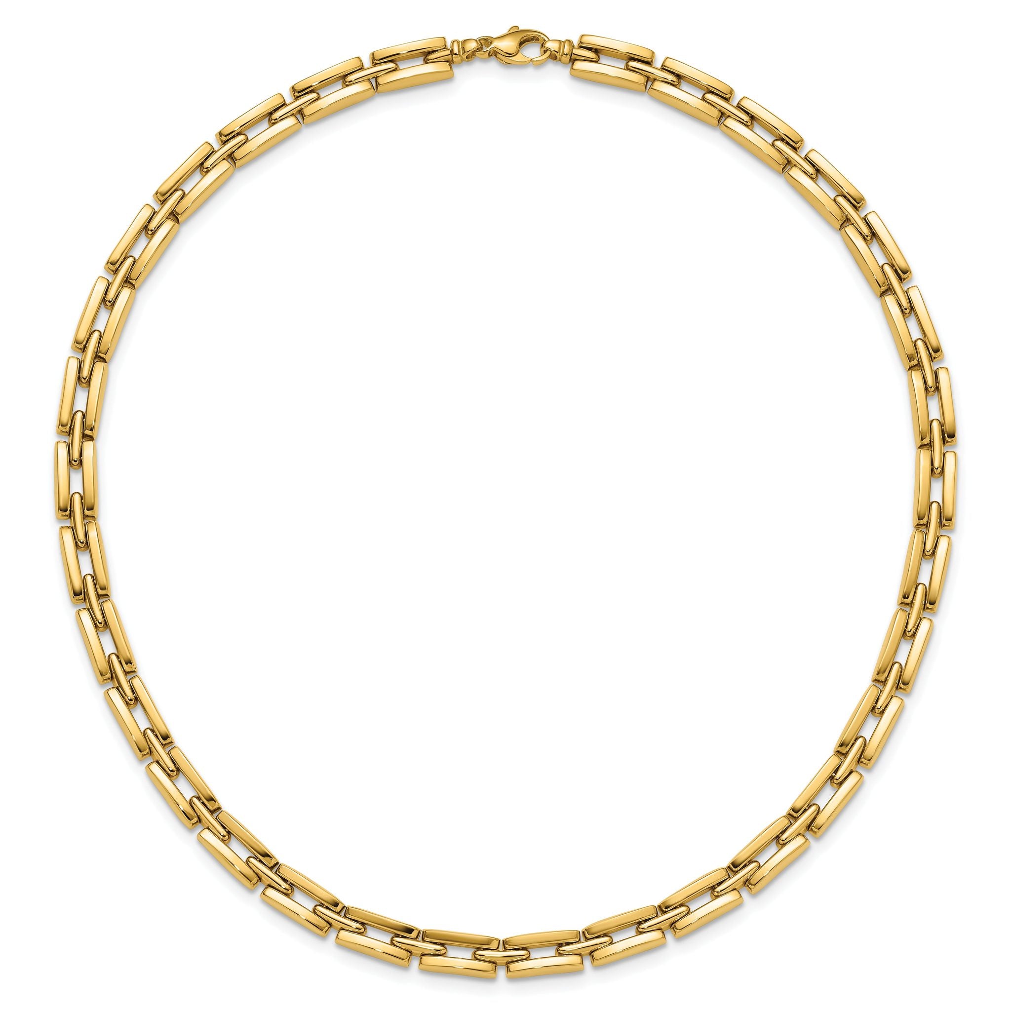 14K Polished 6.5mm Fancy Link Necklace
