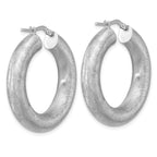 Sterling Silver RH-plated Radiant Essence Hoop Earrings