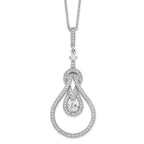 Brilliant Embers 925 Sterling Silver CZ Necklace with Extender