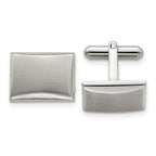 Stainless Steel Brushed & Polished Rectangle Cuff Links