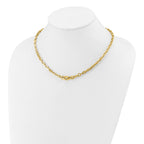 14K Polished Fancy Graduated Link Necklace