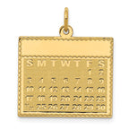 14K Friday the First Day Calendar Pendant