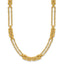 14K Polished and Textured Multi-strand Necklace