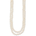 14K Gold Filled 5-6mm White Cultured Freshwater Pearl 2-Strand Necklace
