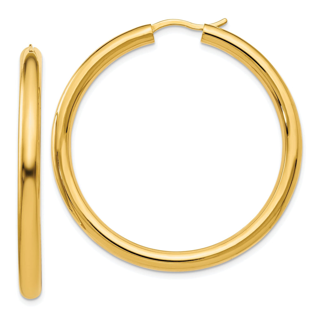 Sophia Jewelers Gold-Plated Sterling Silver Hoop Earrings Polished & Elegant