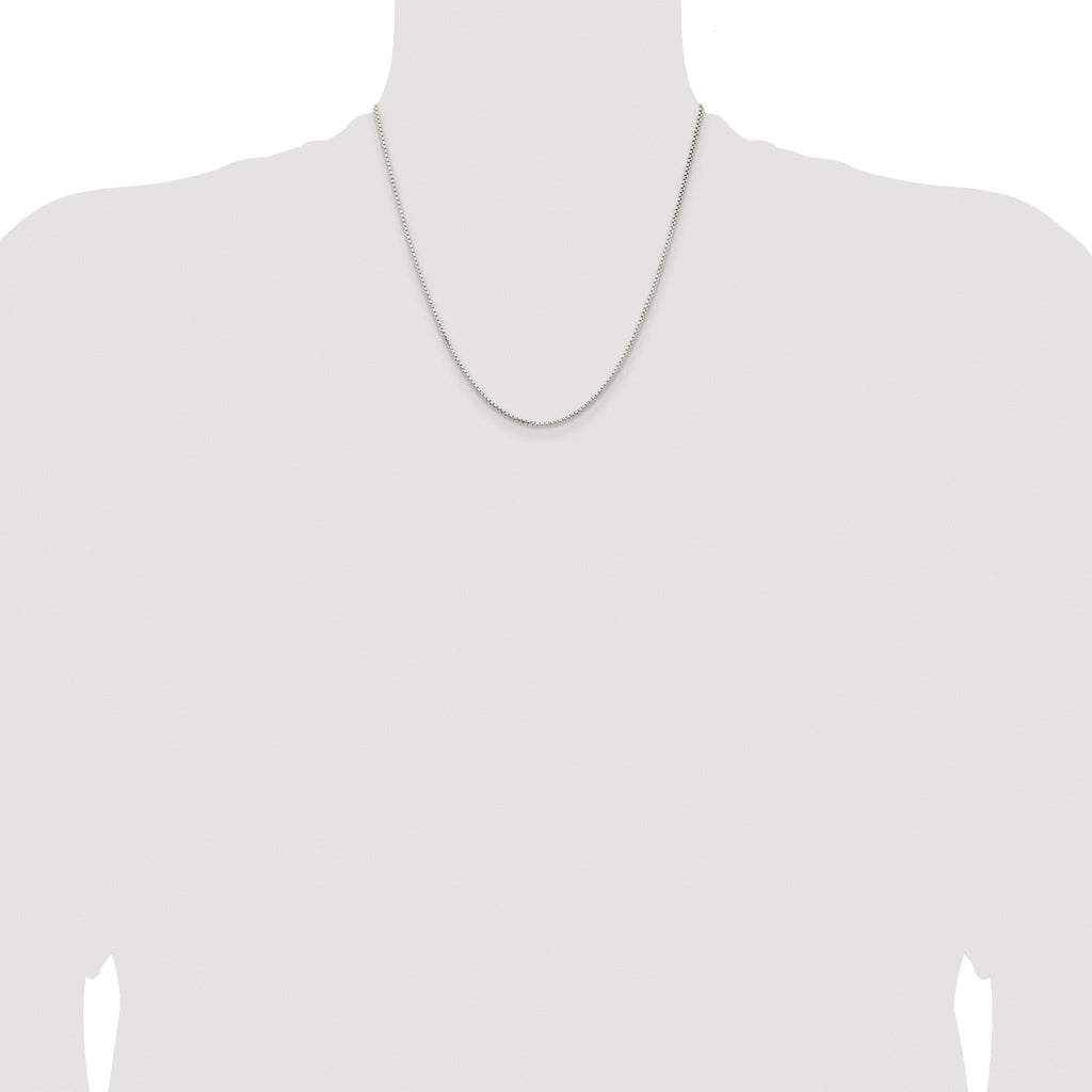 Diamond-Cut Round Box Chain in Sterling Silver