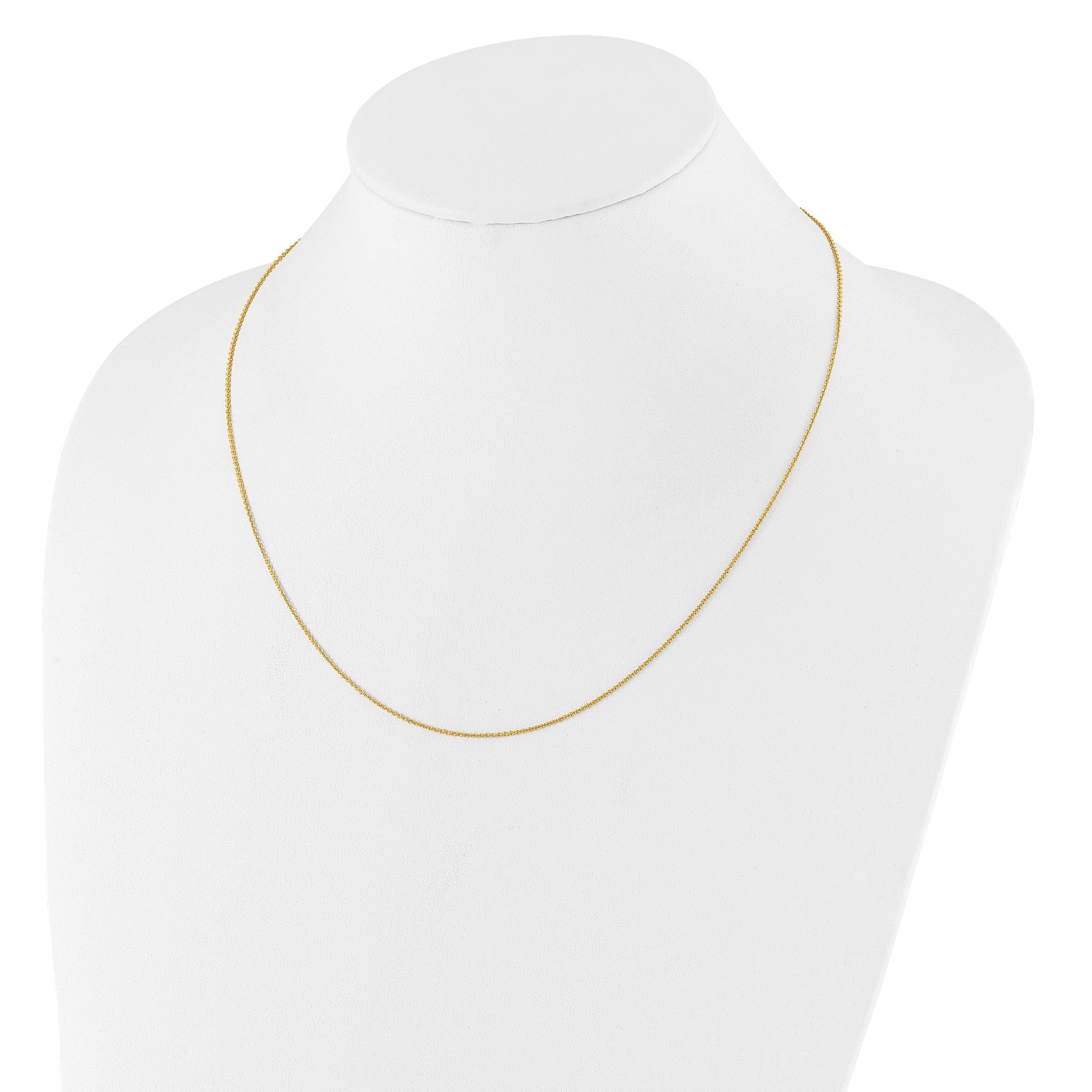 Round Cable Adjustable Chain in 14K Yellow Gold