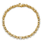 14k 5 5/8 carat Lab Grown Diamond VS+ F+ Complete Fashion Tennis Bracelet