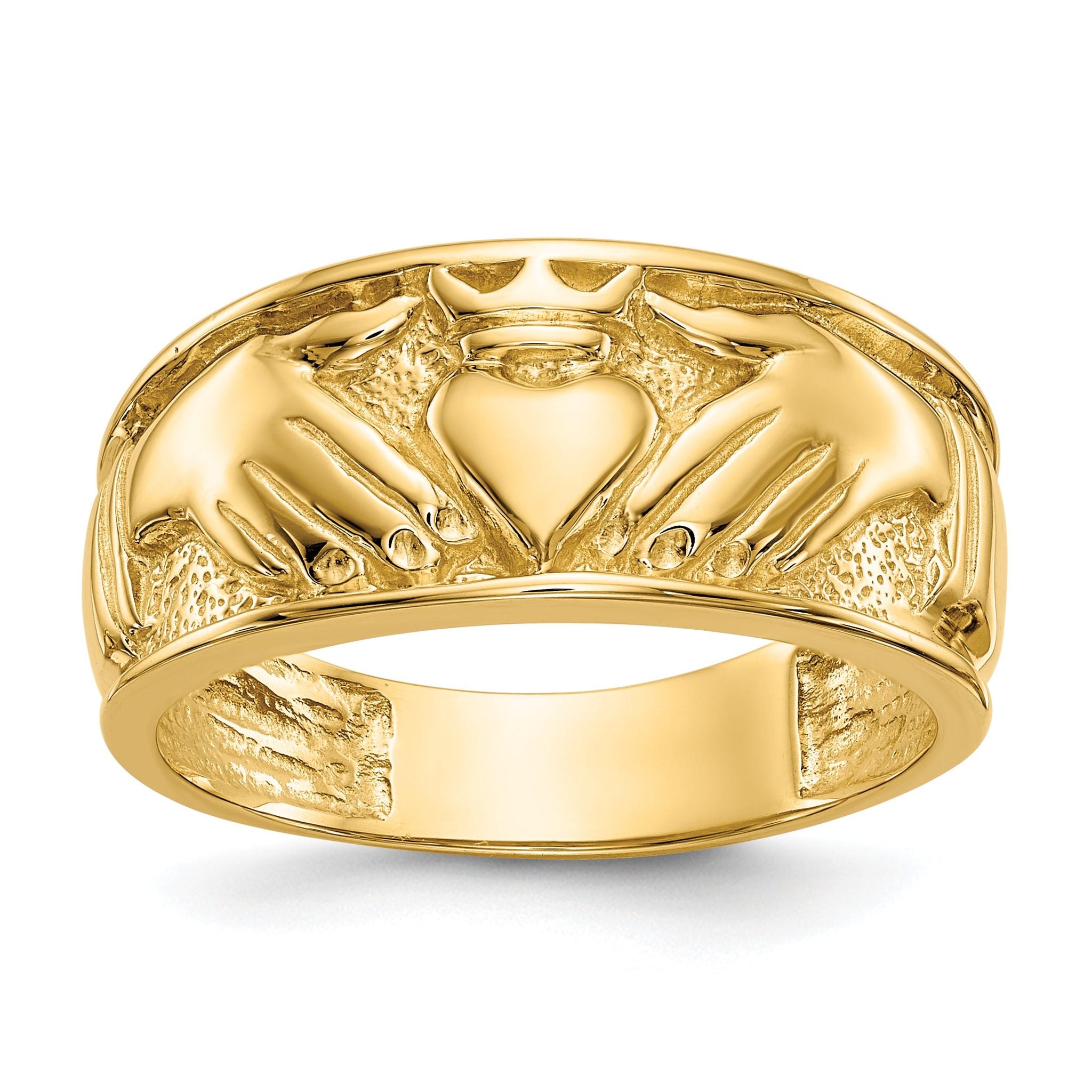 14k Polished Men's Claddagh Band Main image