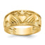 14k Polished Men's Claddagh Band
