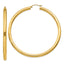 14K Polished 4mm Tube Hoop Earrings