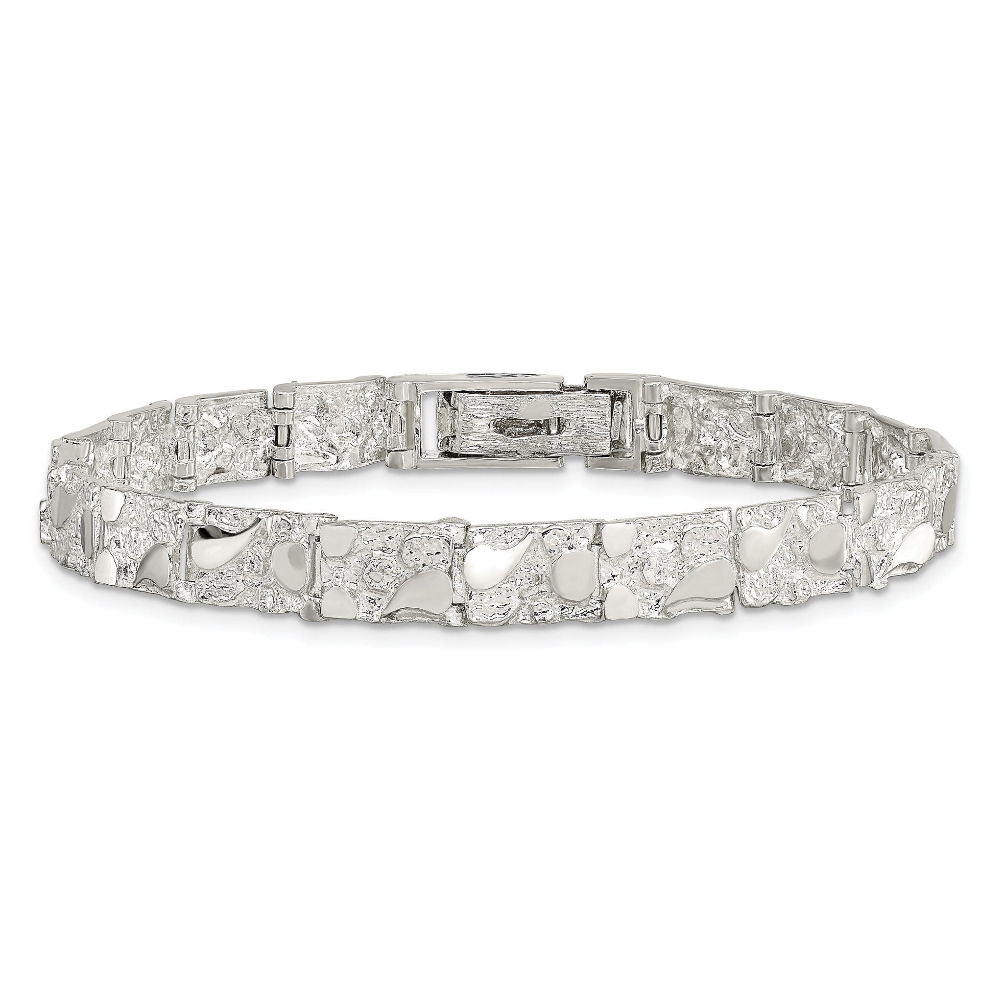 Sterling Silver 7mm Nugget Bracelet