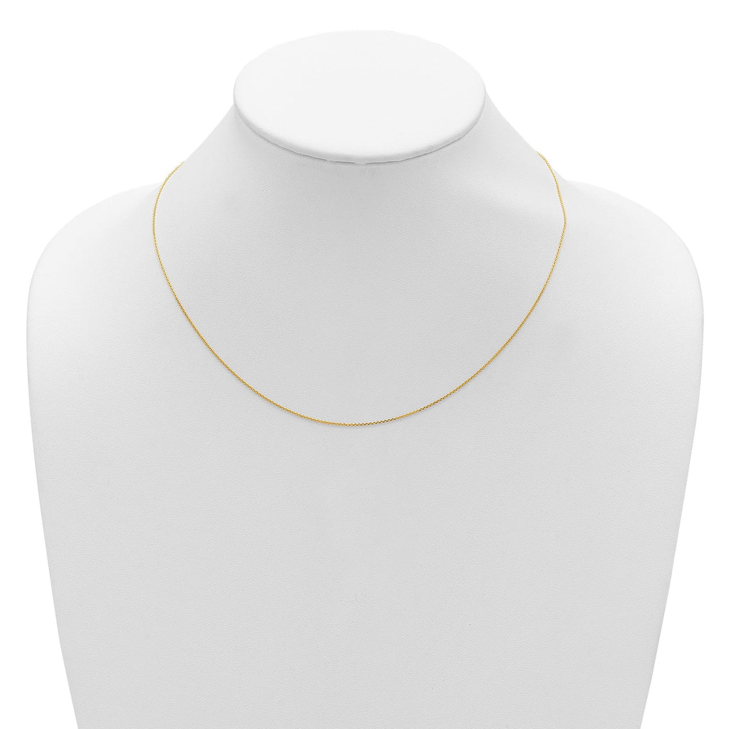 Diamond-Cut Square Cable Adjustable Chain in 14K Yellow Gold