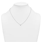 14k White Gold 1/4 carat Lab Grown Diamond VS+ F+ Cushion Complete 18 inch Four Prong Pendant Necklace