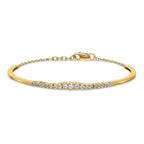 14k 3/4 carat Lab Grown Diamond VS/SI+ G+ Graduated Bangle Bracelet