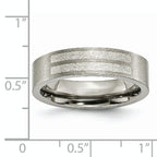 Inlay Wedding Band in Titanium & Sterling Silver, 6mm