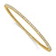 Sterling Shimmer Sterling Silver Gold-tone Flash Gold-plated 93 Stone CZ Bangle Bracelet
