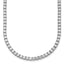 14k White Gold 13 1/2 carat Lab Grown Diamond VS/SI+ G+ Complete Round 18 inch Straight Tennis Necklace