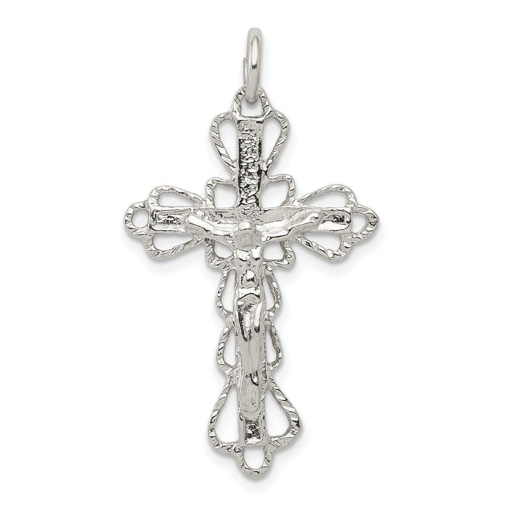 Sophia Jewelers 925 Sterling Silver Polished Crucifix Pendant with Anti-Tarnish Protection