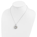 Sentimental Expressions Sterling Silver Gold-plated Antique CZ I Love You More Grandma 18in Necklace
