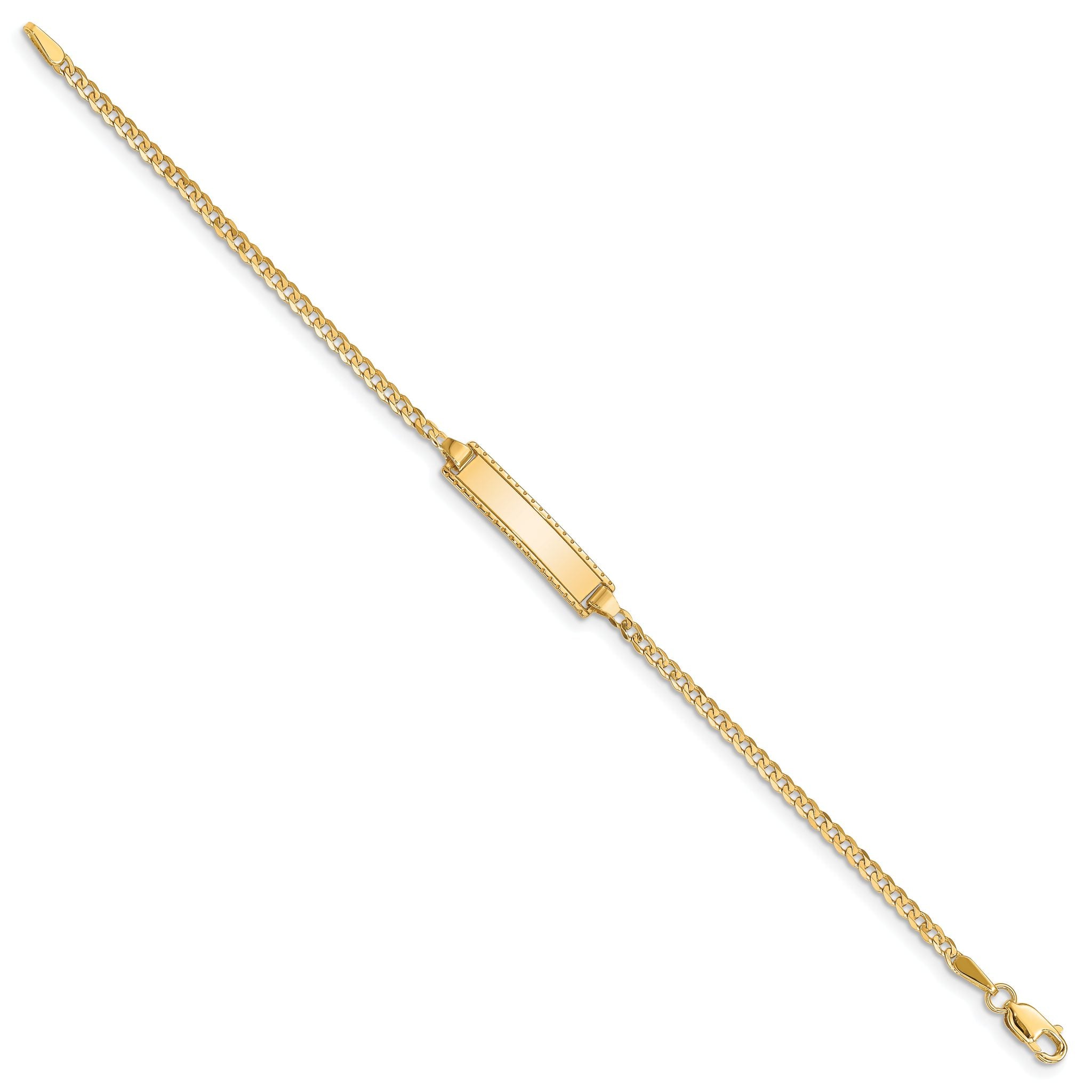 10k Flat Curb Link ID Bracelet Secondary image