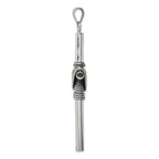 Sterling Silver 925 Antiqued Cross Pendant with 3D Design