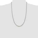 Polished Rolo Chain Necklace in Sterling Silver, 4mm