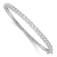 Sterling Silver CZ Bangle with Rhodium Polish and 25 Sparkling Stones