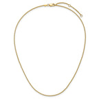 14K 1.2mm D/C Spiga 1in+1in Adjustable Chain