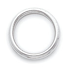 3.0mm 10K White Gold Milgrain Half Round Wedding Band