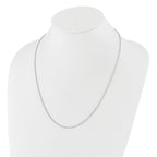 14K White Gold Adjustable 1.5mm Wheat Chain