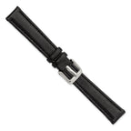 Black Glove Leather Watch Band in 24mm with Panerai-Style Buckle