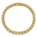 14k 16 carat Lab Grown Diamond VS+ F+ Complete Tennis Bracelet