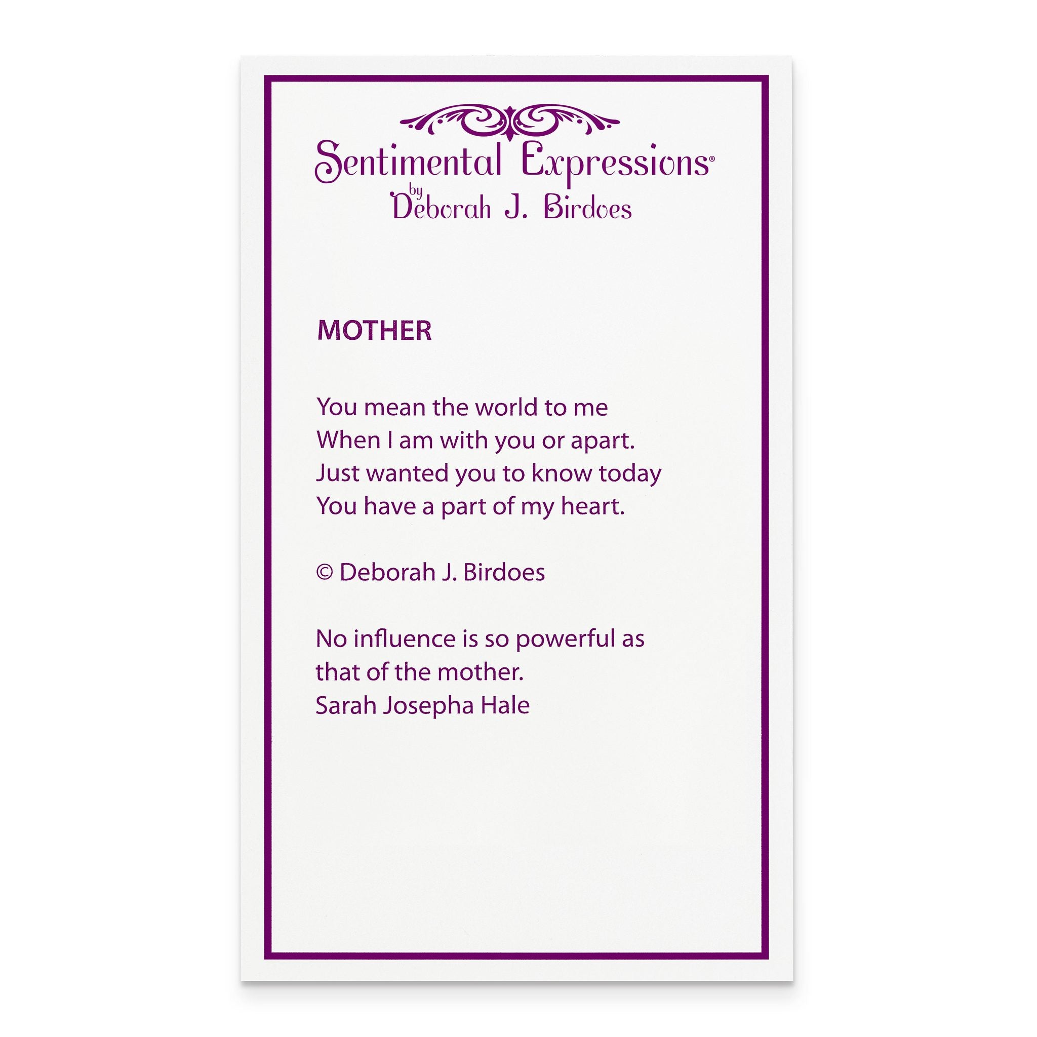 Sentimental Expressions Sterling Silver Gold-plated Mother 18 Inch Heart Necklace