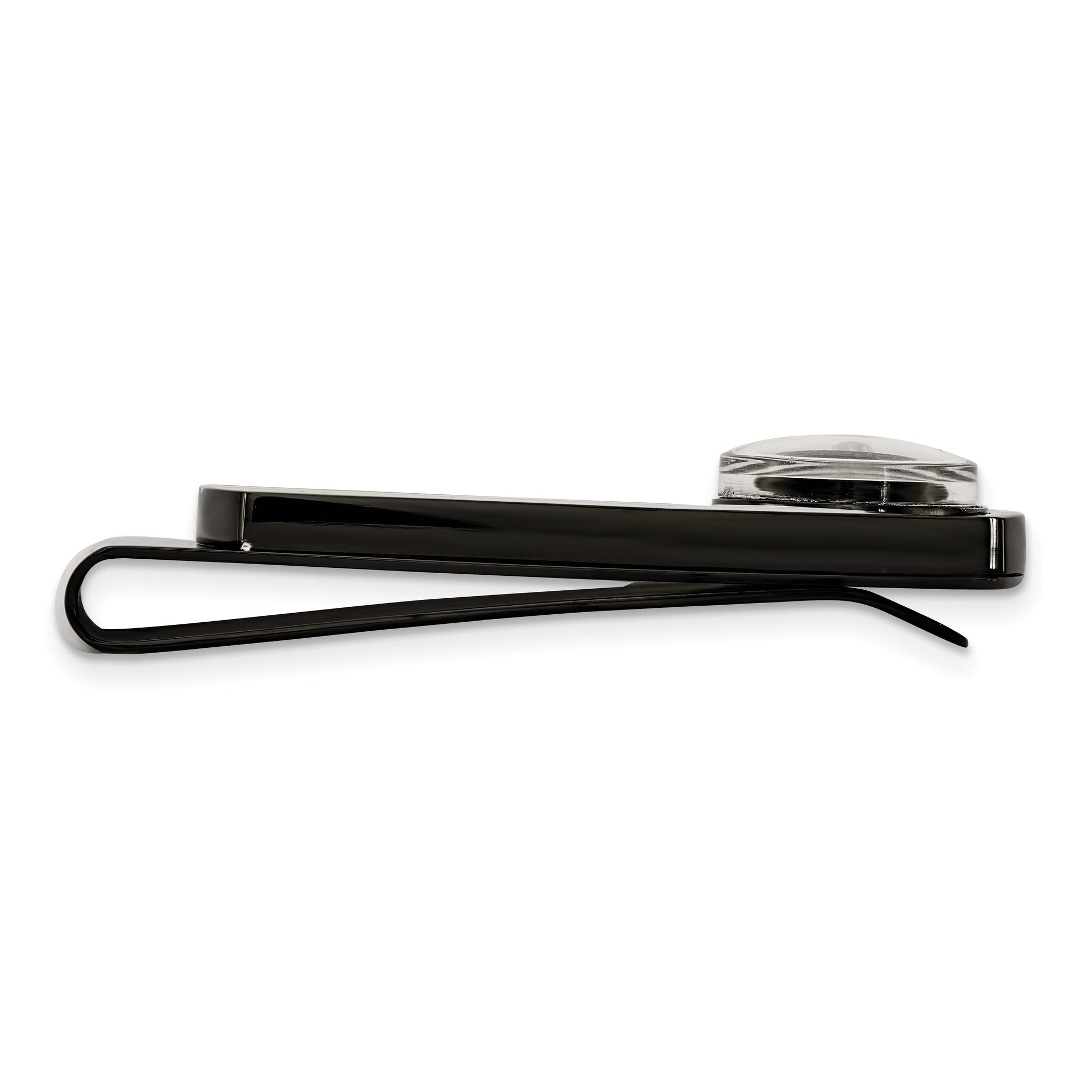 Chisel Stainless Steel Polished Black IP-plated Functional Compass Money Clip Secondary image