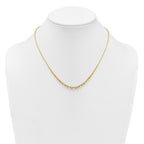 14k Polished Fancy Graduated Cable Link 18 inch Necklace